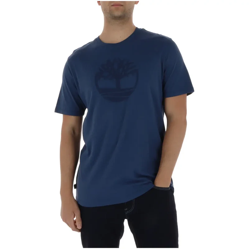 Timberland Herren T-Shirt Kamel Baumwolle Rundhals Druck TB0A2C2R