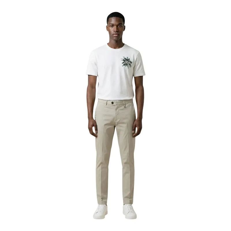 Antony Morato Herren T-Shirt Weiß bedruckt Baumwolle MMKS02632