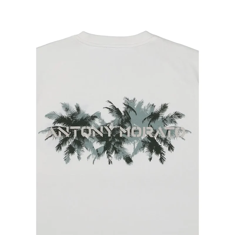 Antony Morato Herren T-Shirt Weiß bedruckt Baumwolle MMKS02632