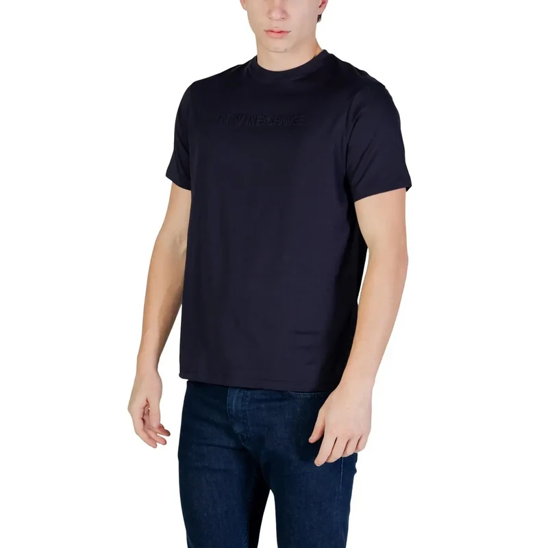 Armani Exchange Herren T-Shirt Blau 100% Baumwolle XM002467