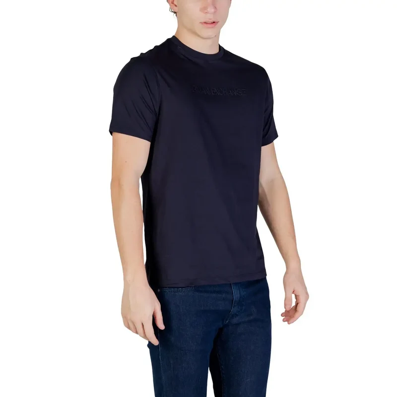 Armani Exchange Herren T-Shirt Blau 100% Baumwolle XM002467