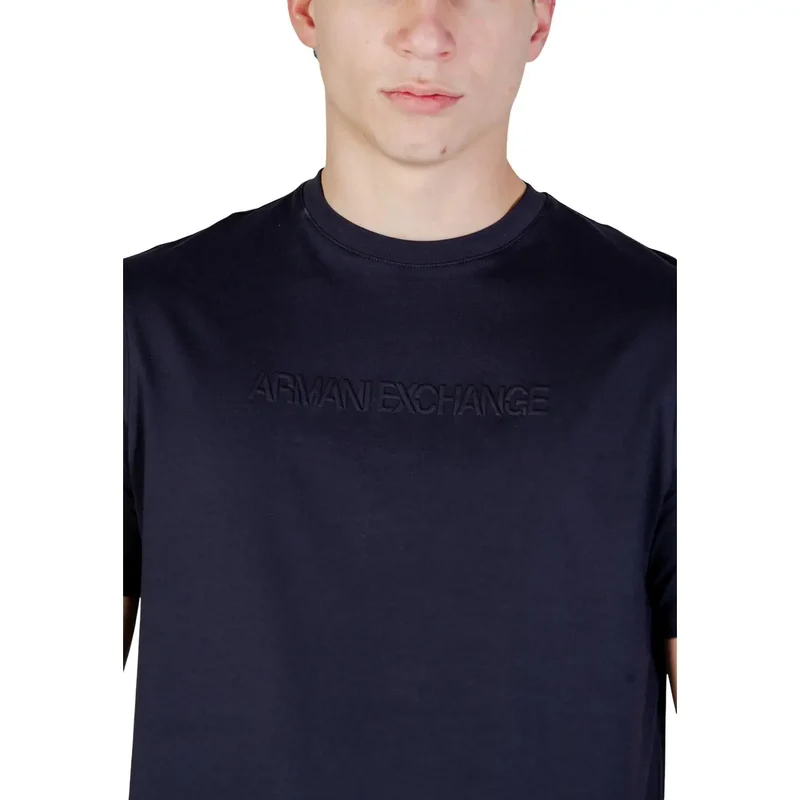 Armani Exchange Herren T-Shirt Blau 100% Baumwolle XM002467