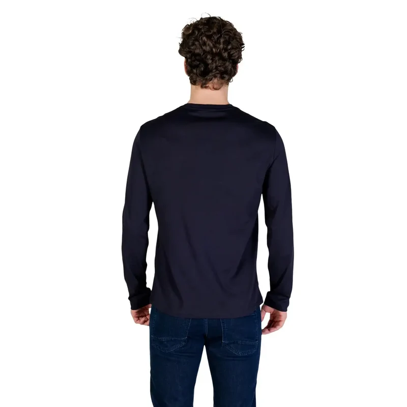 Armani Exchange Herren T-Shirt Blau Baumwolle Rundhals S