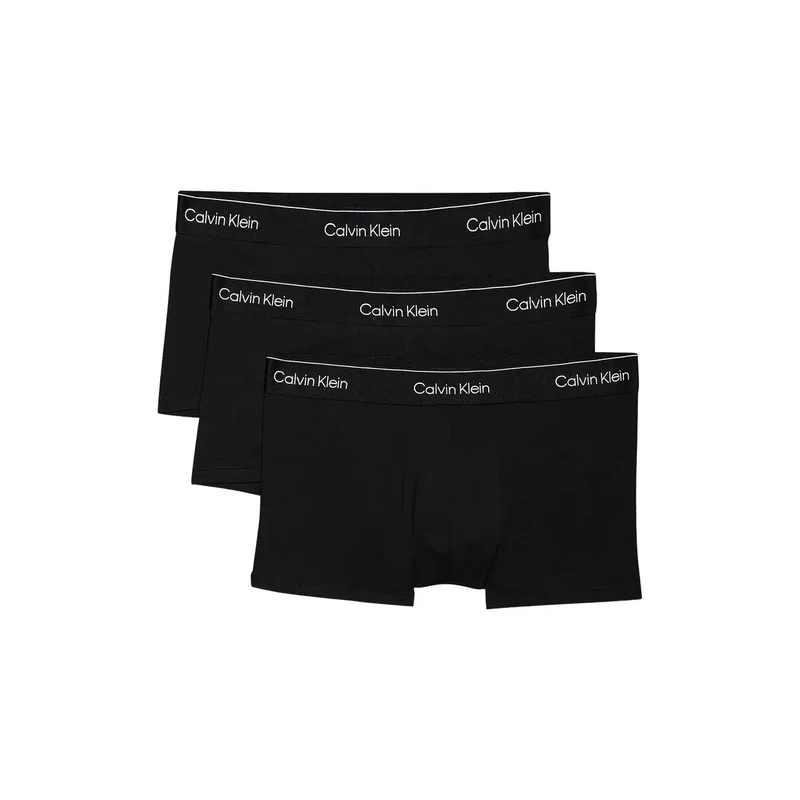Calvin Klein Herren Unterwäsche Schwarz Print Baumwolle Elastan S