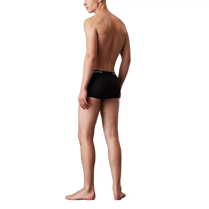Calvin Klein Herren Unterwäsche Schwarz Print Baumwolle Elastan S