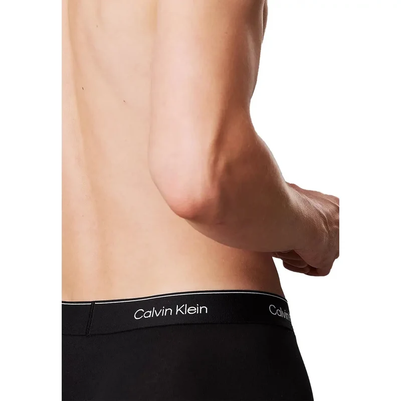 Calvin Klein Herren Unterwäsche Schwarz Print Baumwolle Elastan S
