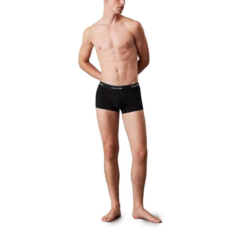 Calvin Klein Herren Unterwäsche Schwarz Print Baumwolle Elastan S