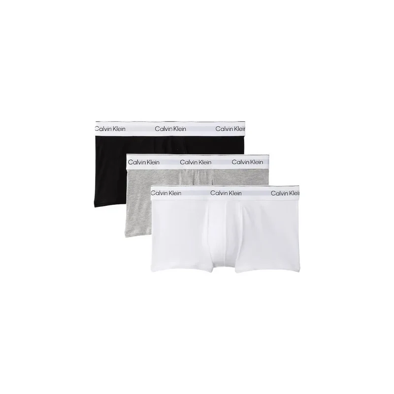 Calvin Klein Herren Unterwäsche Schwarz Print Baumwolle Elastan S