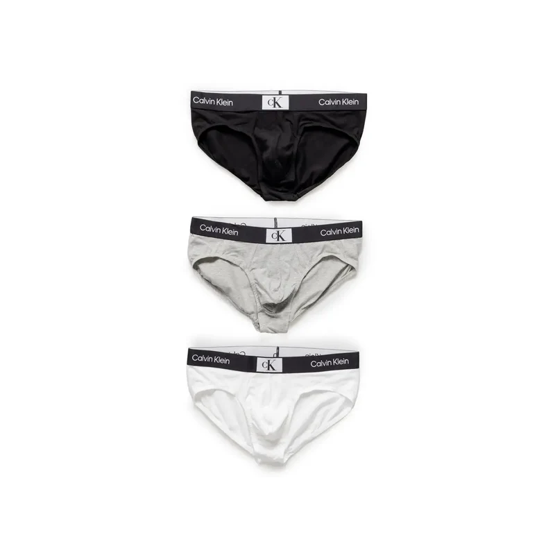 Calvin Klein Herren Weiße Baumwoll-Druck-Unterwäsche Slip 000NB3527A