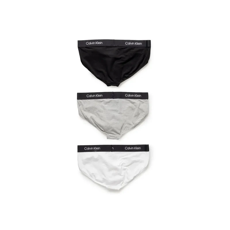 Calvin Klein Herren Weiße Baumwoll-Druck-Unterwäsche Slip 000NB3527A
