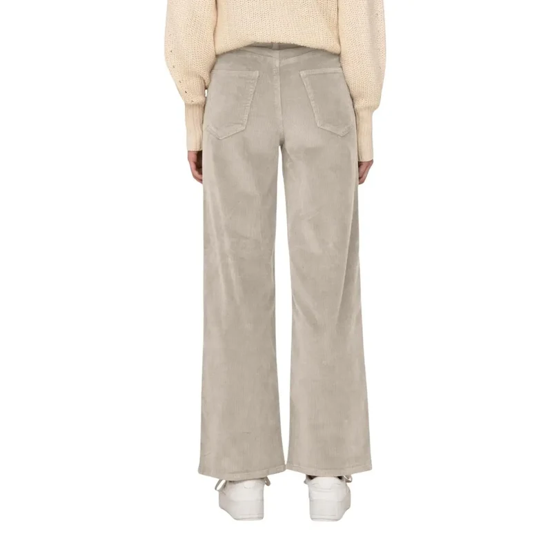 Only Damenbeige Baumwollhosen im Regular-Fit, Größe 28