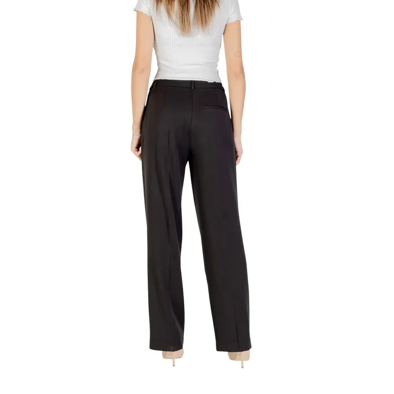 Only Damenhose Schwarz mit Reißverschluss, Knopfverschluss, Regular Fit 15351108