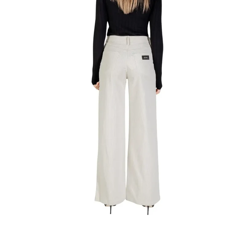 Liu Jo Damen weiße Baumwollhose mit Taschen