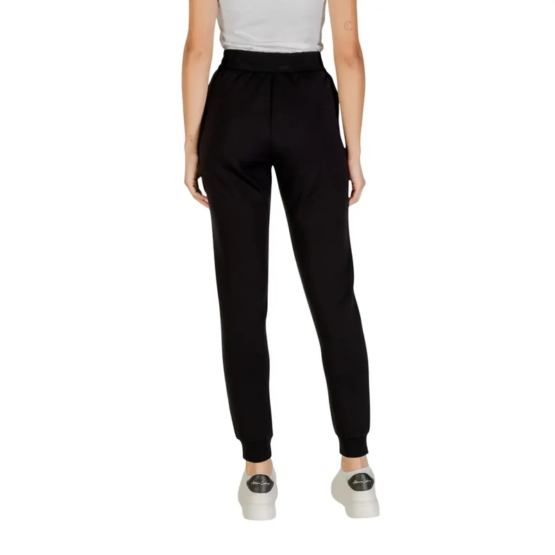 Armani Exchange Damen-Schwarzhose mit Spitze vorne und Vorder­taschen