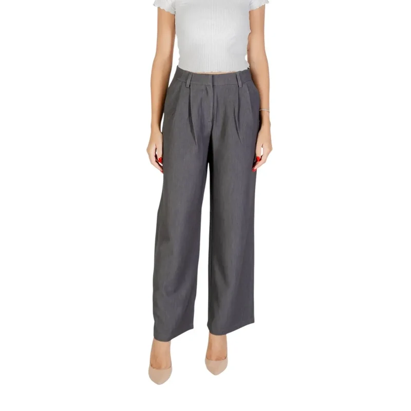 Only Damenhose Grau Reißverschluss-Öse Polyester Viskose Größe 38