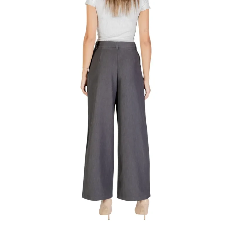 Only Damenhose Grau Reißverschluss-Öse Polyester Viskose Größe 38