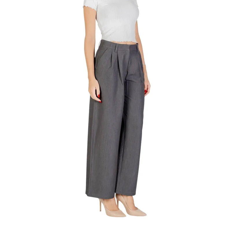 Only Damenhose Grau Reißverschluss-Öse Polyester Viskose Größe 38