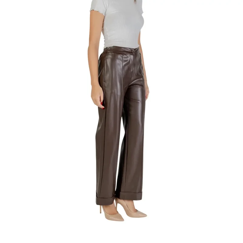 Liu Jo Damenbraune Polyester-Hose für Herbst/Winter MF5069