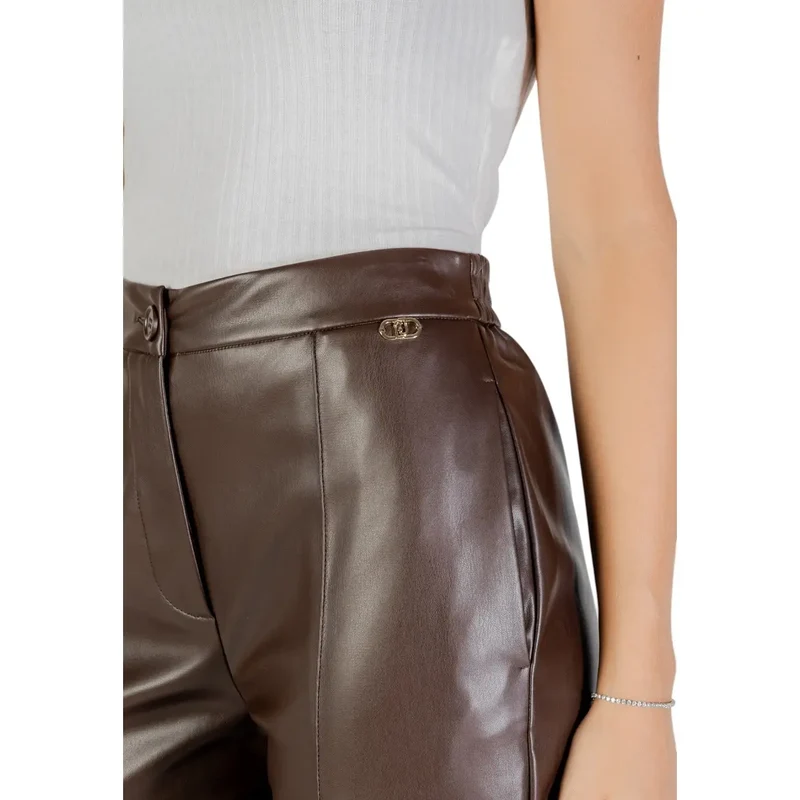 Liu Jo Damenbraune Polyester-Hose für Herbst/Winter MF5069