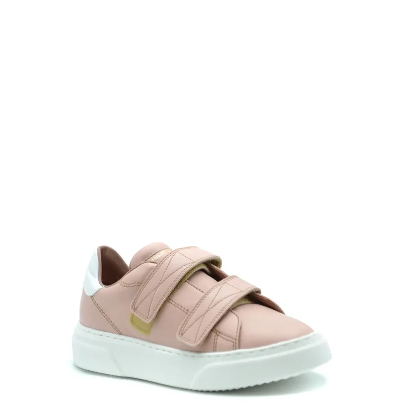 Philippe Damenmodell aus rosa Leder Sneakers