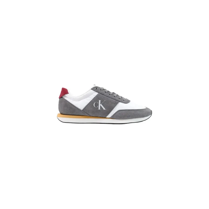 Calvin Klein Herren Sneaker aus grauem Kunstleder für Herbst/Winter, Größe 38