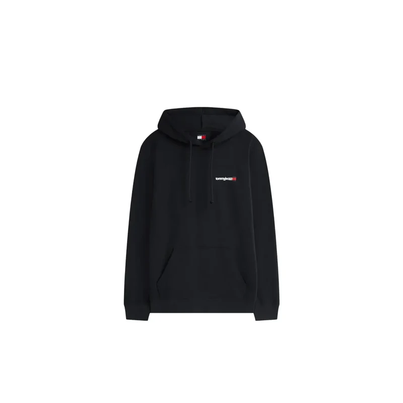 Tommy Hilfiger Jeans Herren-Sweatshirt Schwarz aus Bio-Baumwolle