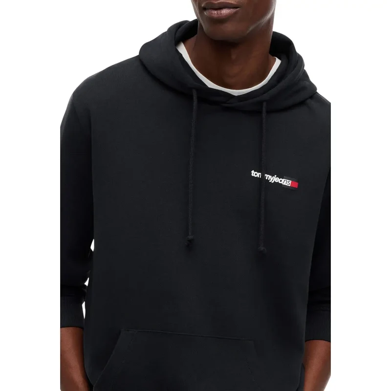 Tommy Hilfiger Jeans Herren-Sweatshirt Schwarz aus Bio-Baumwolle
