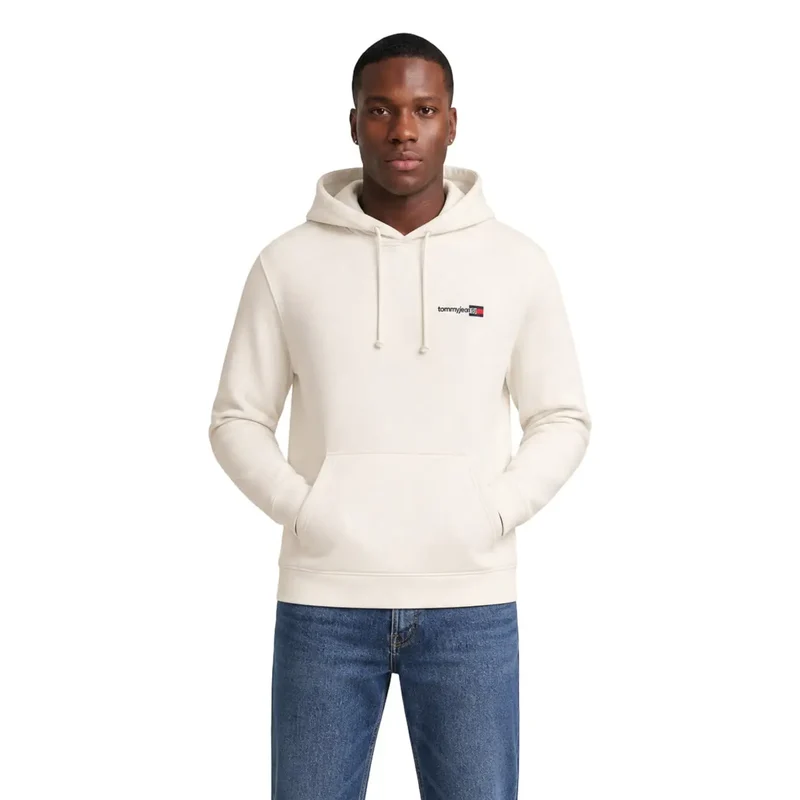 Tommy Hilfiger Jeans Herren Sweatshirt aus weißer Bio-Baumwolle