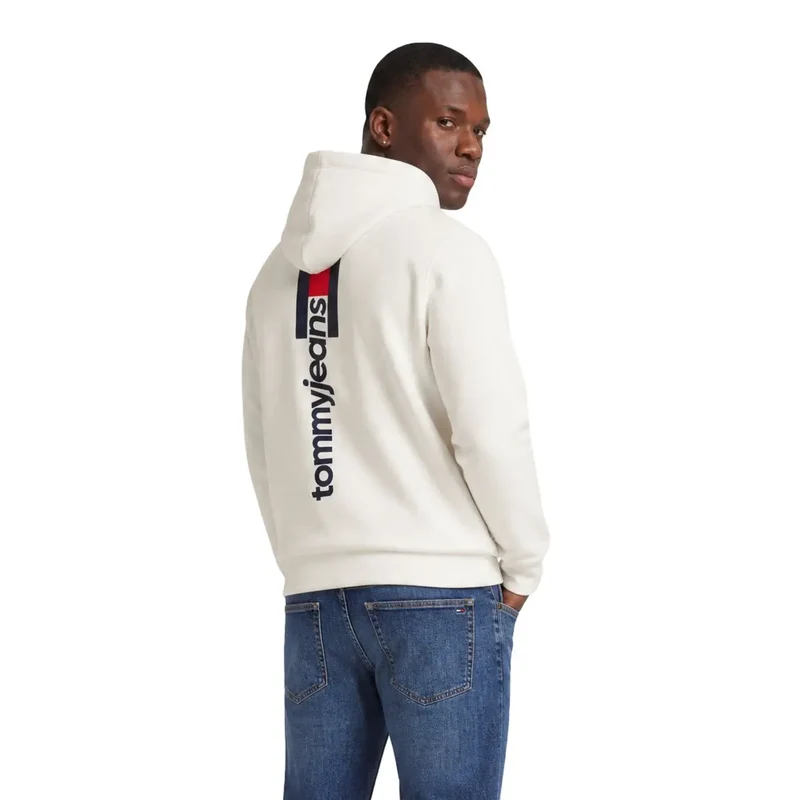 Tommy Hilfiger Jeans Herren Sweatshirt aus weißer Bio-Baumwolle