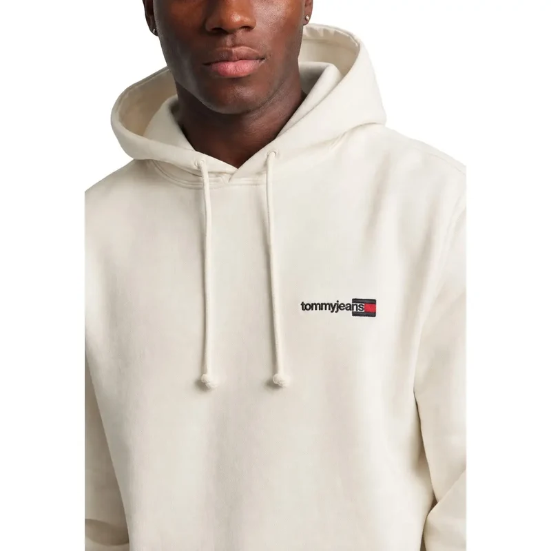 Tommy Hilfiger Jeans Herren Sweatshirt aus weißer Bio-Baumwolle
