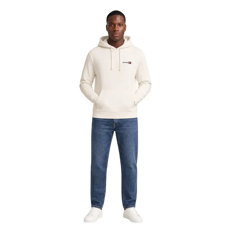 Tommy Hilfiger Jeans Herren Sweatshirt aus weißer Bio-Baumwolle