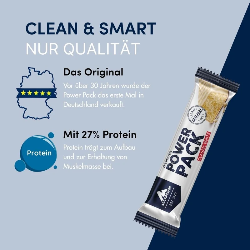 Power Pack CLASSIC WHITE Proteinriegel - 35g | Weiße Schokolade