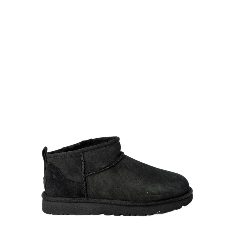 Ugg Damen Leder Boots Black Classic Ultra Mini