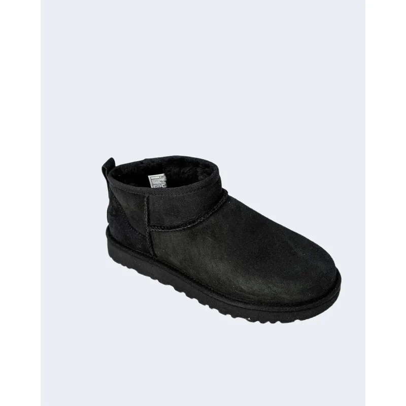 Ugg Damen Leder Boots Black Classic Ultra Mini