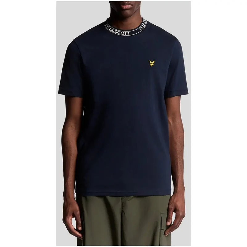 Lyle and Scott Herren T-Shirt Blau Baumwolle Rundhals TS2329V