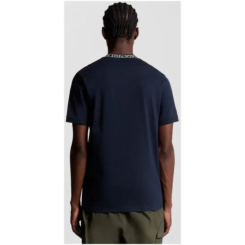 Lyle and Scott Herren T-Shirt Blau Baumwolle Rundhals TS2329V