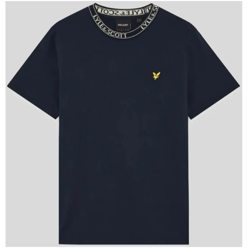 Lyle and Scott Herren T-Shirt Blau Baumwolle Rundhals TS2329V
