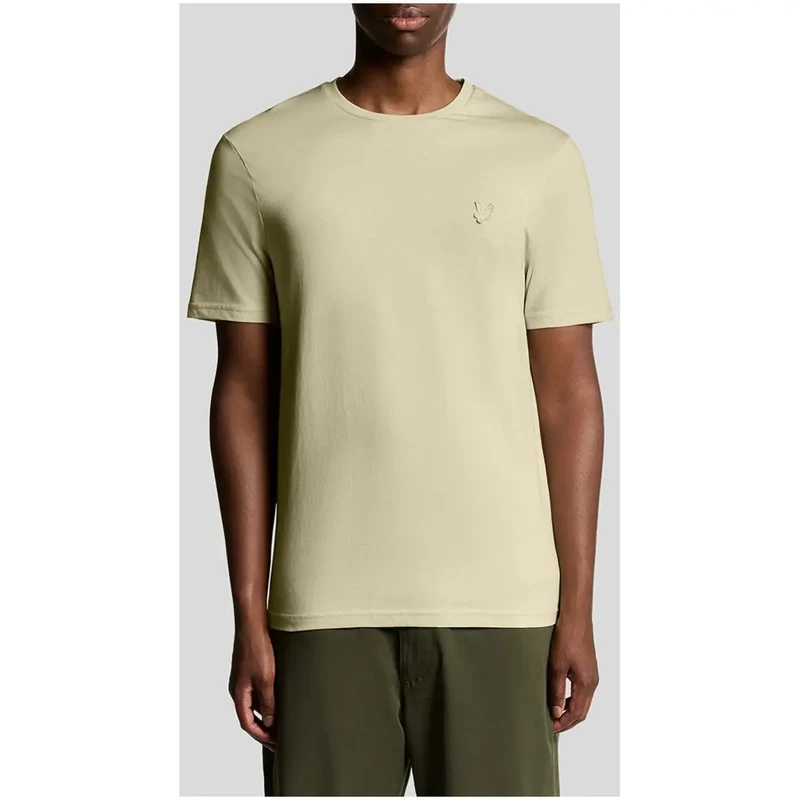 Lyle and Scott Herren T-Shirt Beige Baumwolle Rundhals TS2255TON
