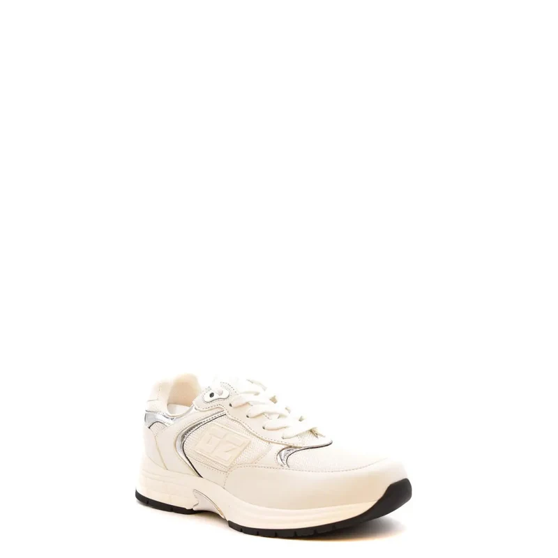 Giuseppe Zanotti Weiße Ledernylon-Slip-On-Sneaker