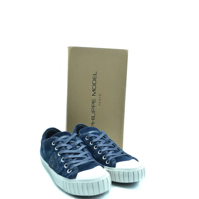 Philippe Model Blau Stoff Turnschuhe für Frauen Frühling Sommer