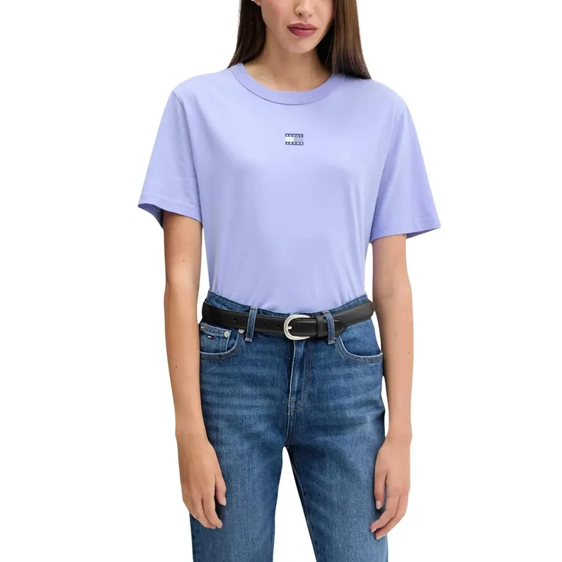 Tommy Hilfiger Jeans Damen T-Shirt aus blauer Bio-Baumwolle
