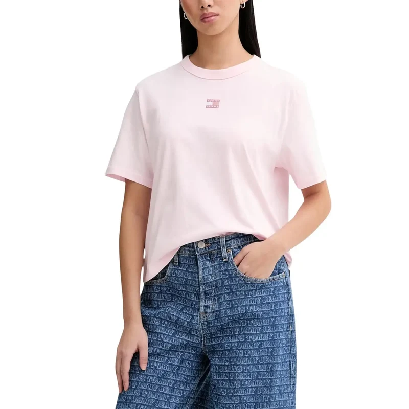 Tommy Hilfiger Jeans Damen T-Shirt aus blauer Bio-Baumwolle