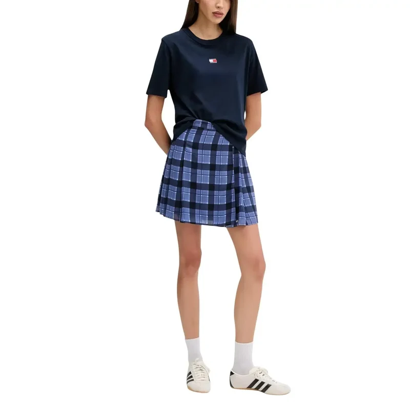 Tommy Hilfiger Jeans Damen T-Shirt aus blauer Bio-Baumwolle