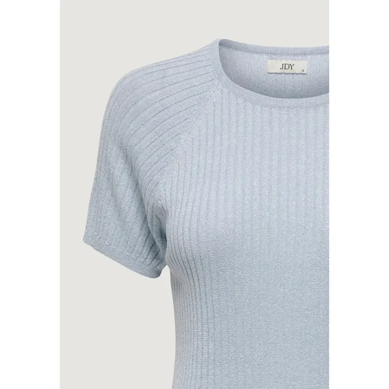 Jacqueline De Yong Damen hellblaues Viskose-Rundhals-T-Shirt