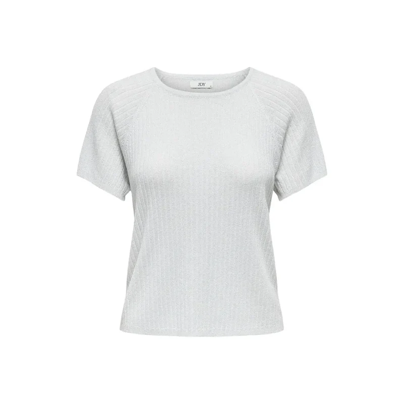 Jacqueline De Yong Damen hellblaues Viskose-Rundhals-T-Shirt
