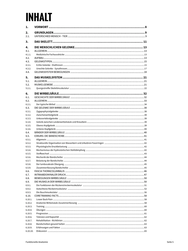 FUNKTIONELLE ANATOMIE