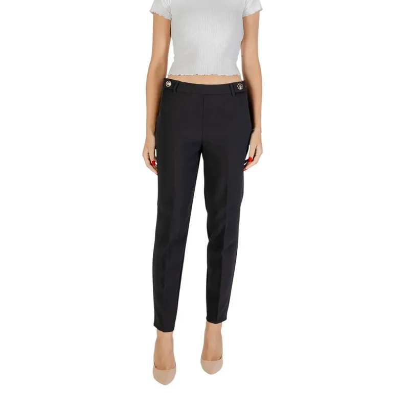 Only Damen Schwarze Polyester-Hosen Herbst- und Winterausgabe