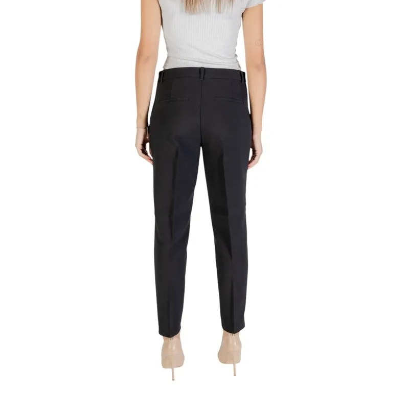 Only Damen Schwarze Polyester-Hosen Herbst- und Winterausgabe