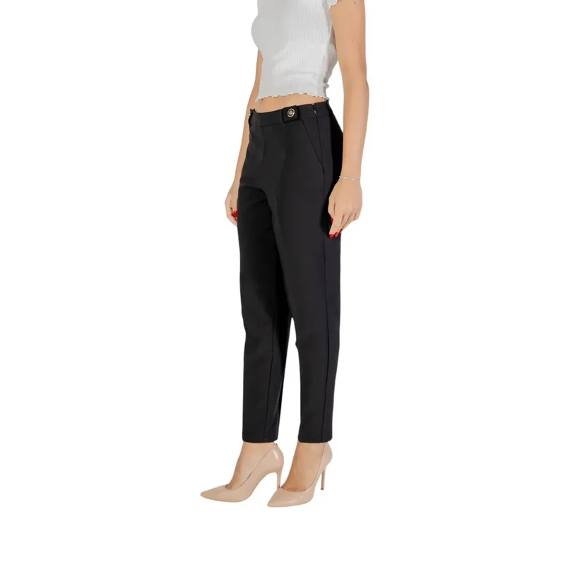Only Damen Schwarze Polyester-Hosen Herbst- und Winterausgabe