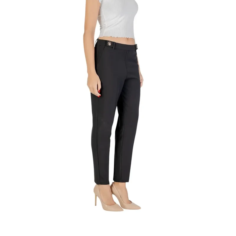 Only Damen Schwarze Polyester-Hosen Herbst- und Winterausgabe